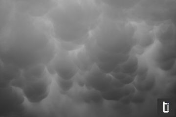 Soft grey cloud forms resembling a textured surface.